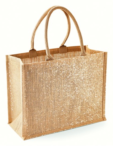 WES-W437-Shimmer Jute Shopper